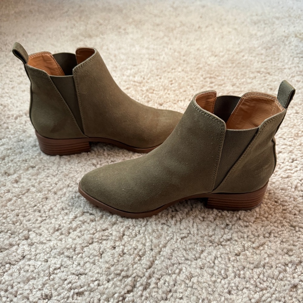 J. Crew Sueded Ankle Boots, size 5, VGUC